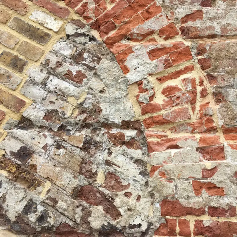 Detail of an old stone wall.